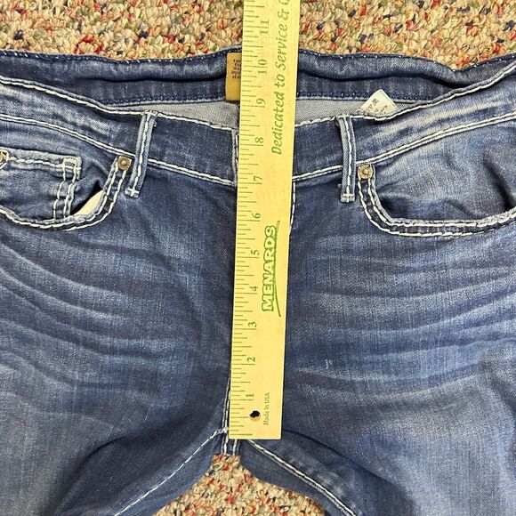 True Religion Casey Blue Medium Wash Lower Rise Skinny Jeans Size 31 - Picture 12 of 16